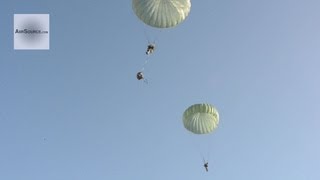 Paratroopers Landing At Drop Zone During Exercise Talisman Saber 13 [upl. by Minta531]