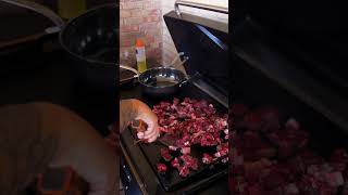 The TASTIEST Steak Tips to Make on the Flatrock 🥩 GarlicButter Steak Bites bbq [upl. by Nadual]