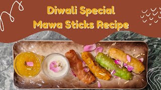 Diwali Special  MAWA STICK RECIPE  Mawa Ghughra with a Modern twist  Tasty amp Yummy  Home Chef [upl. by Ennovehc]