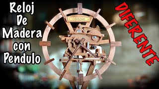 🤔Reloj de madera ARTESANAL con péndulo y mecanismo diferente [upl. by Rozalie]