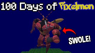 The SWOLE Legendary Pokemon on the 100 Days of Minecraft Pixelmon World [upl. by Nnyre]