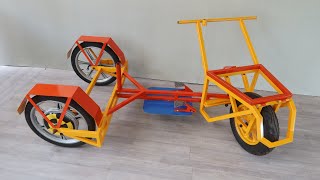 Build An Electric Wheelbarrow From Scrap For Workshop  New Design and Detail Implement For Everyone [upl. by Nnylakcaj283]