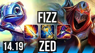 FIZZ vs ZED MID  1300 games  NA Grandmaster  1419 [upl. by Claud]