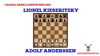 Immortal Game Masterpiece Anderssen’s Magic Chess Triumph  1851 London [upl. by Eetsirhc]