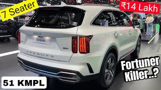 KIA New 7 Seater Hybrid SUV Launched  51KMPL Mileage  ₹14Lakh  Better Than Toyota Fortuner  2024 [upl. by Hoffer]