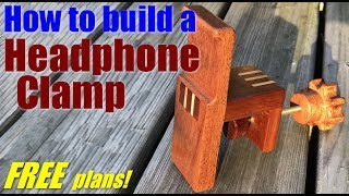 Woodworking How to build a headphone clampholder [upl. by Ayirp100]