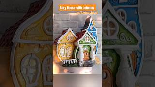 Fairy House with columns diy fairyhome handmade clay creativeiland fairyhouse [upl. by Fauver]