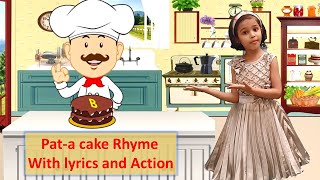 Pat A Cake Song with action  English Rhyme for kids [upl. by Nelag126]