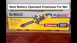 DeWalt 60 Volt Battery Chainsaw  Best Chainsaw For Me DCCS670X1 [upl. by Inhsor]