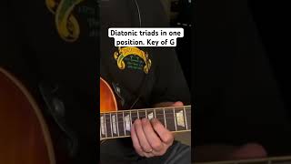 Must Know Diatonic Triads in One Position G Major guitarlesson guitareducation guitarrist [upl. by Kristine538]