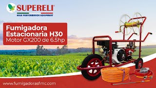 ¡NUEVA Fumigadora Estacionaria H30Motor GX200 de 65hp  SUPERELI [upl. by Panther]