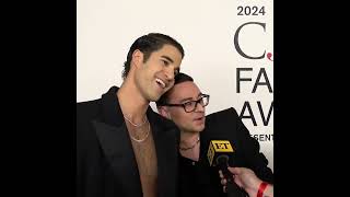 Darren Criss STUNS in Bold Shirtless Ballgown Look at CFDA [upl. by Ylrebmyk]