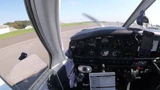 Taxi and take of from Kemble Airport Piper PA28 [upl. by Greggs]