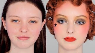 The GOLD Look  Vintage 1920s inspired Collette Marchant Makeup [upl. by Mehala]