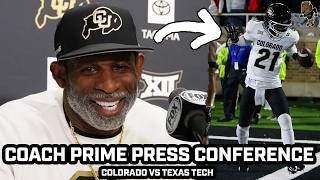 Coach Prime Jokes About Texas Tech Throwing Tortillas amp More After HUGE Win [upl. by Acino]