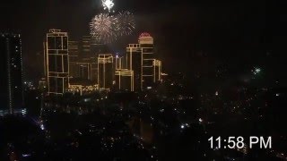 New Year 2016 Fireworks Manila Philippines [upl. by Ahsille844]