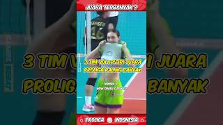 WOW‼️INILAH TIM VOLI PUTRI PROLIGA PALING BANYAK JUARA⁉️shorts volleyball proliga parkhyemin [upl. by Nosydam]