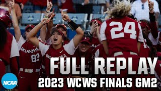 Oklahoma vs Florida State 2023 Womens College World Series Finals Game 2  FULL REPLAY [upl. by Ricarda]