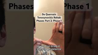 De Quervain Tenosynovitis Phases of Rehab Part 2 Phase 1 [upl. by Virnelli425]