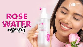 Rose Water Toner for Fresh Glowing Skin 💜  YouTube Shorts  Plum Goodness [upl. by Anoiuq226]