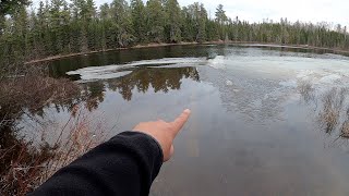 May 8th Gunflint Trail Ice Update  Still lots of ice but were getting there [upl. by Tivad701]