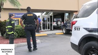 Jeep crashes into SouthState Bank Buenaventura Lakes FL [upl. by Zaneta]