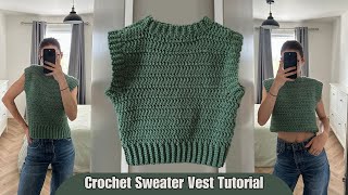 Beginner friendly crochet vest tutorial I Kenikse Crochet [upl. by Branden]