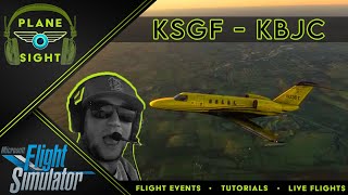 MSFS 2020  CJ4  AAU2 Update KSGF  KBJC  Air Manager  Simstrumentation  Vatsim [upl. by Fabrianna]