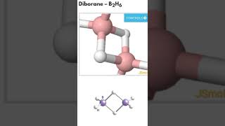 Diborane SHORTS 3Dchemistry Diborane structure 3D explanation Boron hydride Structure [upl. by Mather179]