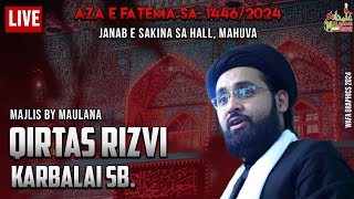 🔴Live Majlis 5  Maulana Qirtas Rizvi Karbalai  AyyameAzae Fatema sa 202425 JSakina hall [upl. by Anni]