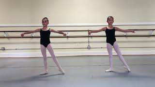 Beginning Ballet Center Tendus in 1st and 5th [upl. by Magel761]