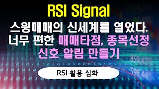 RSI 시그널의 신박한 매매타점 활용법과 보조지표 매수 신호 알림 만들기 [upl. by Nojel]