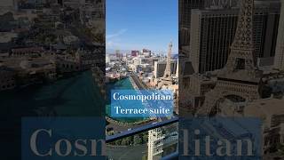 Room tour in 60 seconds  Cosmopolitan terrace suite fountain view vegas [upl. by Saucy]