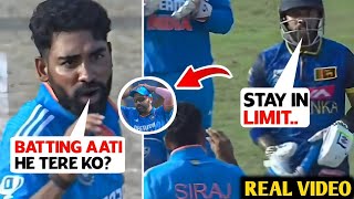 HUGE FIGHT between Siraj and Kushal Mendis 😳💥  Ind vs sl 3rd Odi siraj vs Mendis  cricket news [upl. by Lovich]