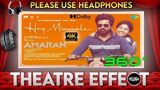 DOLBY ATMOSHey Minnale Amaran Sai PallaviShivakarthikeyan Movie Theatre Experience 🥀💥 [upl. by Anib472]