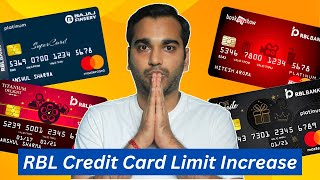 RBL Bank Credit Card Limit Increase offer  LIMIT PERIOD OFFER [upl. by Idnak533]