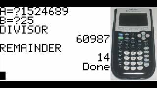 Program Finding Remainder On Your Calculator [upl. by Papke]