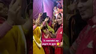 Meine to hajri lga di or apne 🙏 jaimatadi trending navratri dance delhi jagran [upl. by Ellenehc]