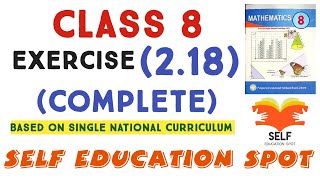 Class 8th Maths New book Exercise 218 Complete  EX 218 Class 8 Q1Q2  8 class ex 218 [upl. by Siuol768]