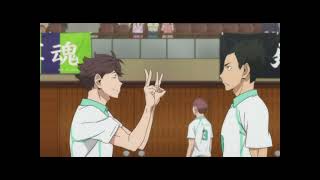 Haikyuu Dub Oikawa Praises Kindaichi with Double Peace Signs [upl. by Ocnarfnaig]