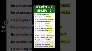 TÜRKİYE CUMHURİYETİNİN ENLERİ 2 [upl. by Ymaj973]