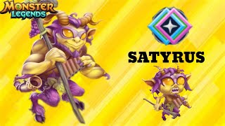 SATYRUS  Review  Soporte potenciador decente  Monster Legends [upl. by Tnilk]