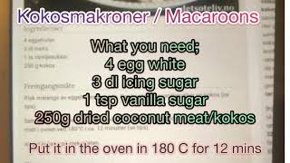 Macaroons  kokosmakroner [upl. by Onia]