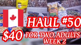 GROCERY HAUL 50 40 For Two Adults Week 2 foodvlog budgetfriendly food nattyhomemaker [upl. by Avonasac]