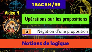 Négation d’une proposition — Opérations sur les propositions — Notions de logique — 1 BAC SMSE [upl. by Sldney435]