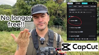 Capcut Stabilize no longer free Pro feature only Video Editing software [upl. by Nemlaz]