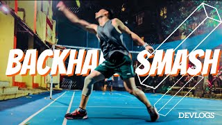 Backhand Smash  Badminton Backhand  Backhand Tutorial  Badminton Basics  Yonex [upl. by Anaitat]