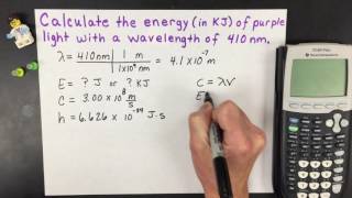 Energy from Wavelength Electromagnetic Radiation Calculation [upl. by Bender]