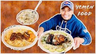 Extreme Yemen Food Trying Mouthwatering Chicken Madhbi Lamb Haneeth Banana Masoob [upl. by Chance]