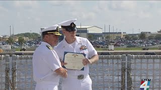 Mayport sailor awarded Navy’s highest noncombat decoration for heroism [upl. by Bobby]